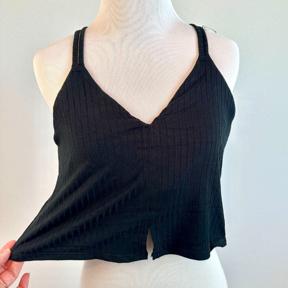 NWT Aerie Ribbed Crop Top Bralette Size L - Picture 2 of 9